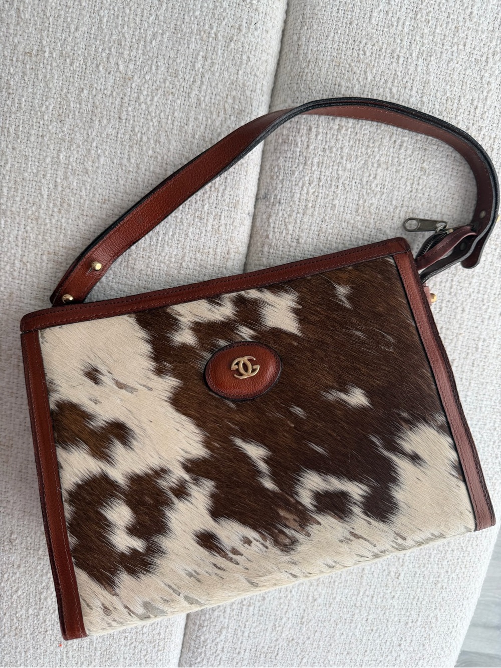 Vintage Cowhide Shoulder Bag